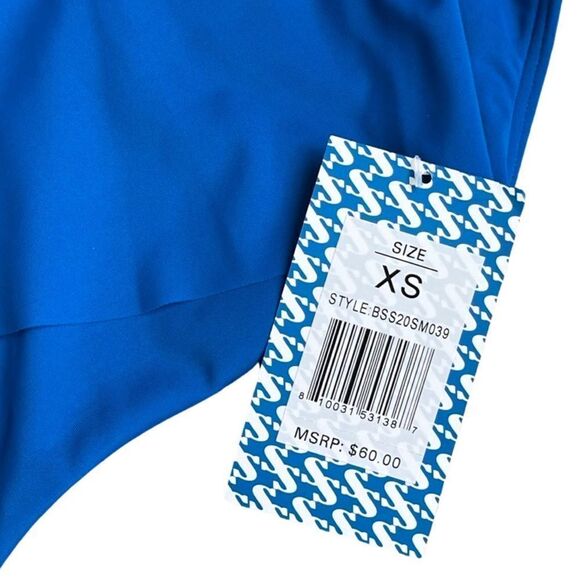 Sun and Sea | Blue Ruffle Halter One-Piece Women XS Swimsuit NWT - Picture 11 of 11